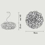 SLAMP CLIZIA LARGE SOSPENSIONE GRANDE 78 CM - SCHEDA MISURE