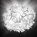 SLAMP CLIZIA Plafoniera 53 cm BIANCO WHITE ACCESA