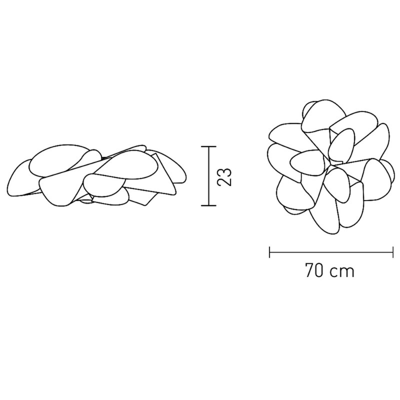 SLAMP ETOILE Plafoniera 70 cm LED 30W Dimmerabile