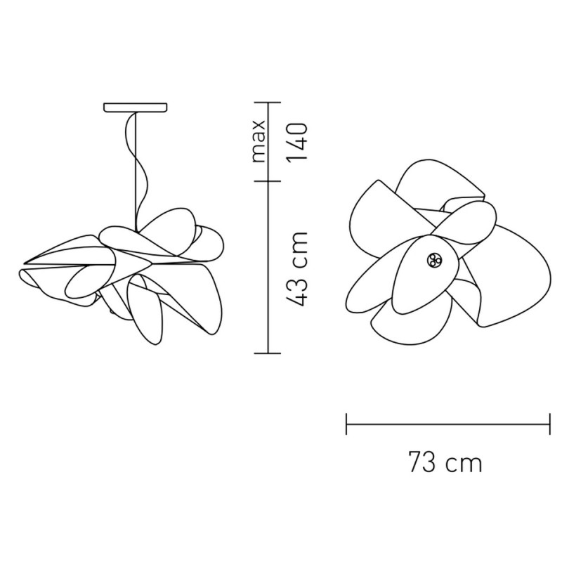 SLAMP ETOILE Sospensione Small 73 cm LED 38W Dimmerabile