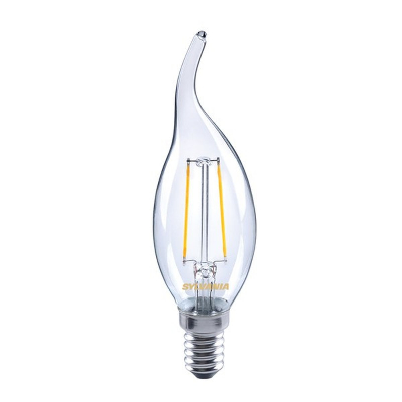 Lampadina Led Filamento 2,2w E14 Candela Equivalente 23w Luce Calda Sylvania