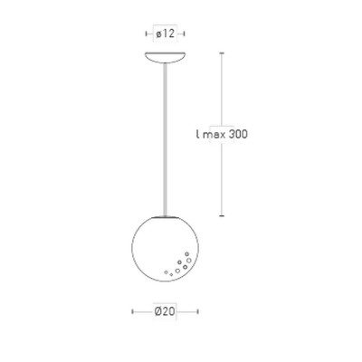 Lumen Center Icelight 20 Sospensione Sfera 20 cm
