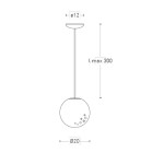 Lumen Center Icelight 20 Sospensione Sfera 20 cm