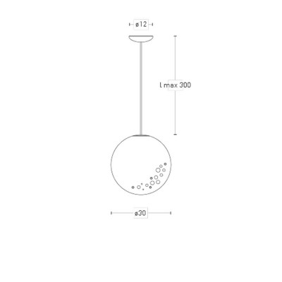 Lumen Center Icelight 30 Sospensione Sfera 30 cm