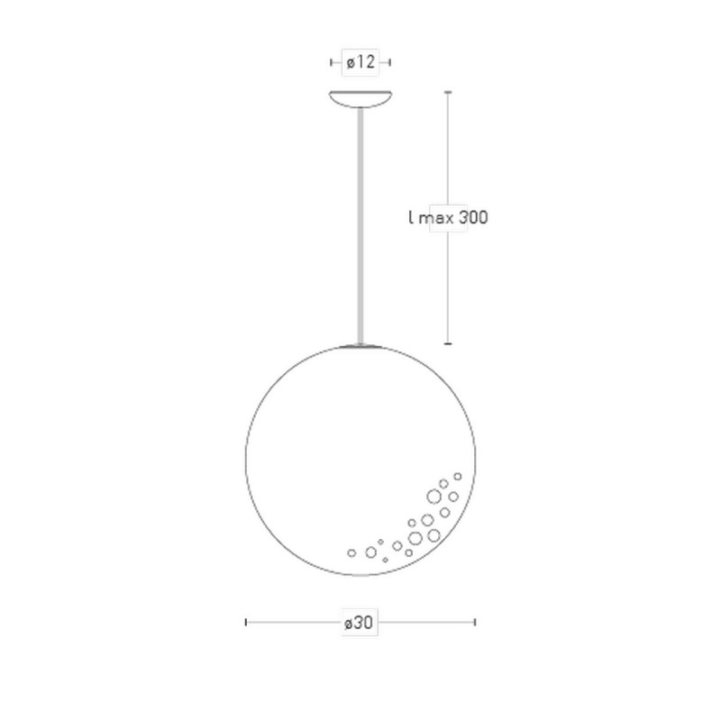 Lumen Center Icelight 45 Sospensione Sfera 45 cm