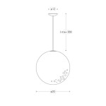 Lumen Center Icelight 45 Sospensione Sfera 45 cm