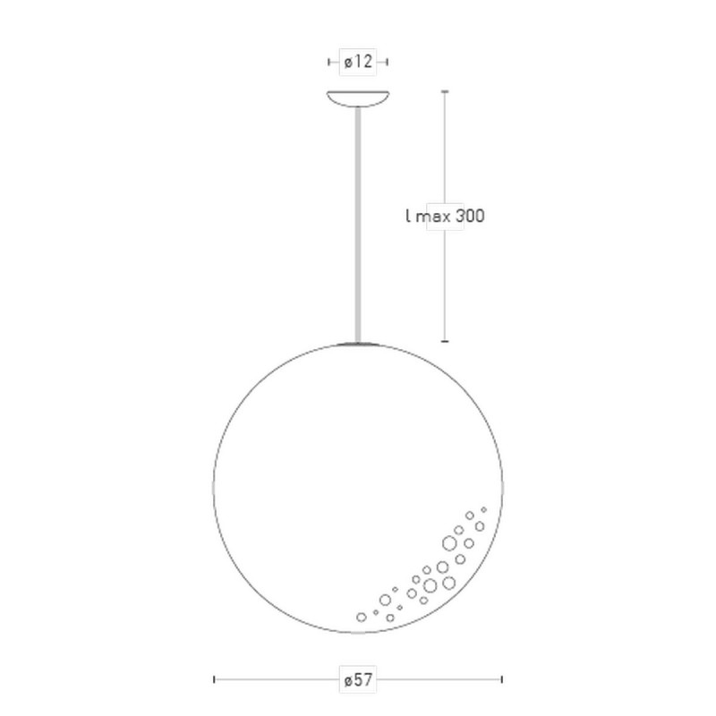Lumen Center Icelight 60 Sospensione Sfera 57 cm