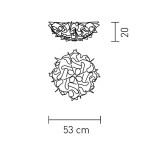 SLAMP VELI Plafoniera MEDIUM 53 cm