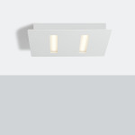 Biluce TRATTO Plafoniera LED 12W 21 cm Quadrata Extra Piatta Bianca