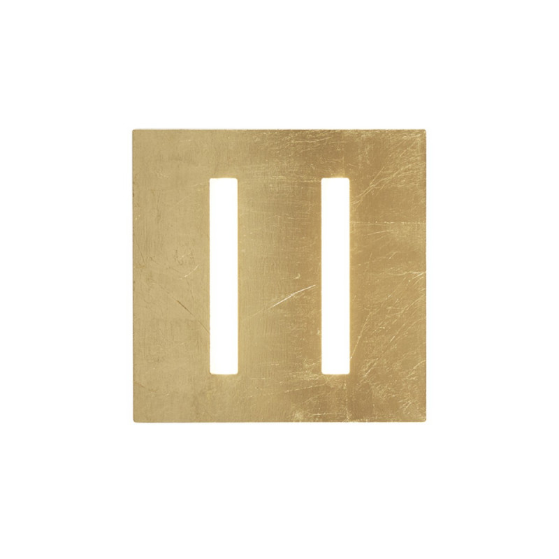 Biluce TRATTO 21 cm Plafoniera LED 12W Quadrata Extra Piatta Oro