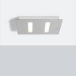 Biluce TRATTO plafoniera quadrata LED piccole dimensioni Argento Biluce TRATTO plafoniera quadrata LED piccole dimensioni Argento