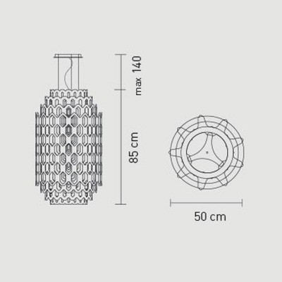 Slamp Chantal M Lampada a Sospensione 50 cm struttura a...