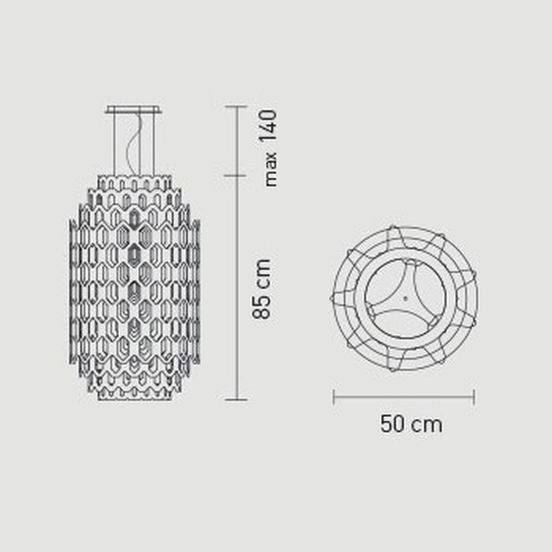 Slamp Chantal M Lampada a Sospensione 50 cm LED 70W
