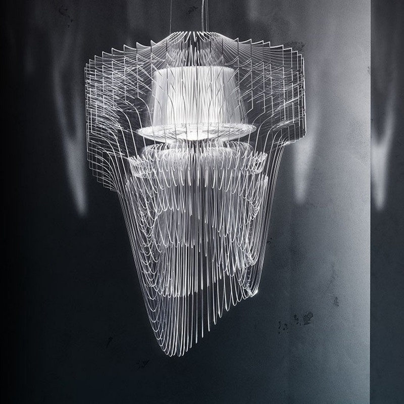 Slamp Aria Transparent L Lampada a Sospensione 70 cm LED 70W