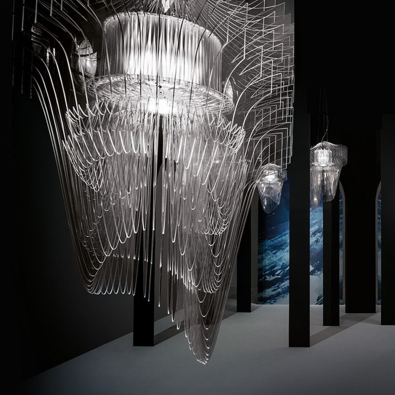 Slamp Aria Transparent M Lampada a Sospensione 60 cm LED 35W