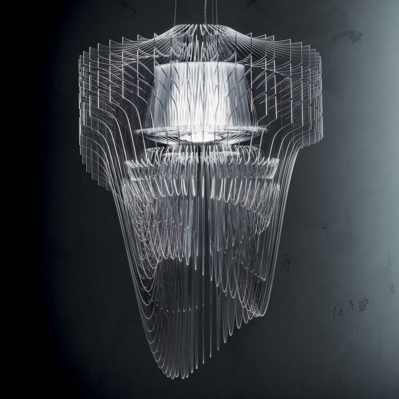 Slamp Aria Transparent M Lampada a Sospensione 60 cm LED 35W