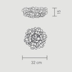 Slamp Clizia Fumé Plafoniera Mini 32 cm
