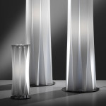 Slamp Bach XXL Lampada da Terra in con Base in Acciaio Inox e Dimmer