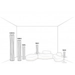 Slamp Bach XL Lampada da Terra con Base in Acciaio Inox e Dimmer Slamp Bach XL Lampada da Terra con Base in Acciaio Inox e Dimmer