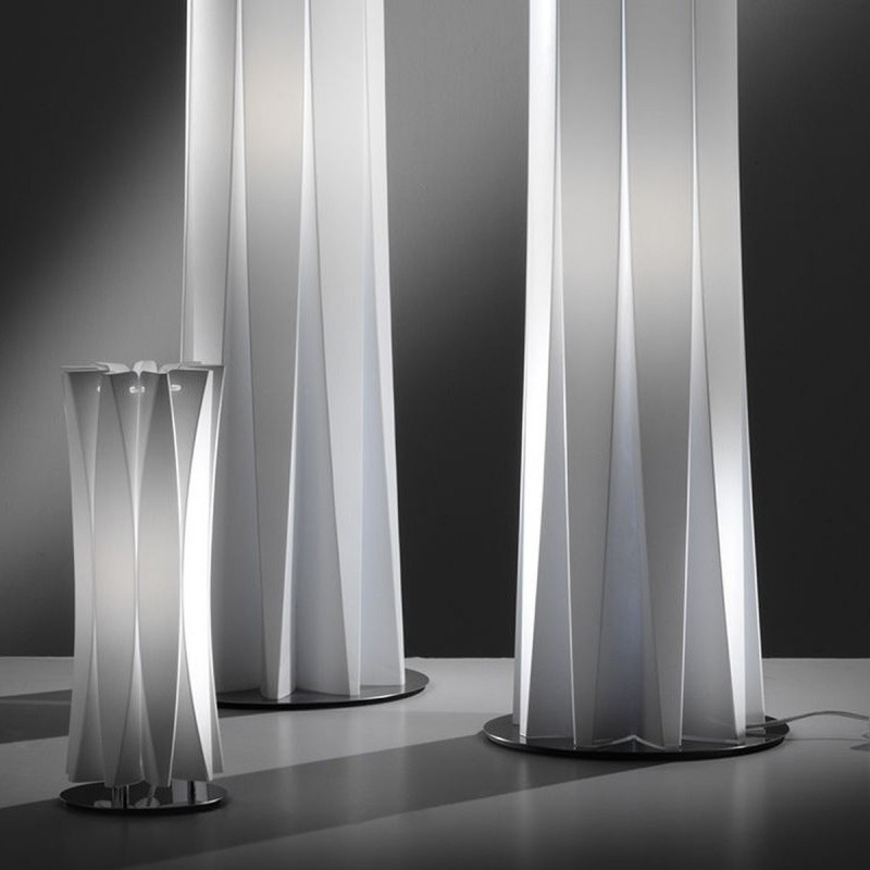 Slamp Bach XL Lampada da Terra con Base in Acciaio Inox e Dimmer