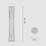 Slamp Bach XL Lampada da Terra con Base in Acciaio Inox e Dimmer Slamp Bach XL Lampada da Terra con Base in Acciaio Inox e Dimmer