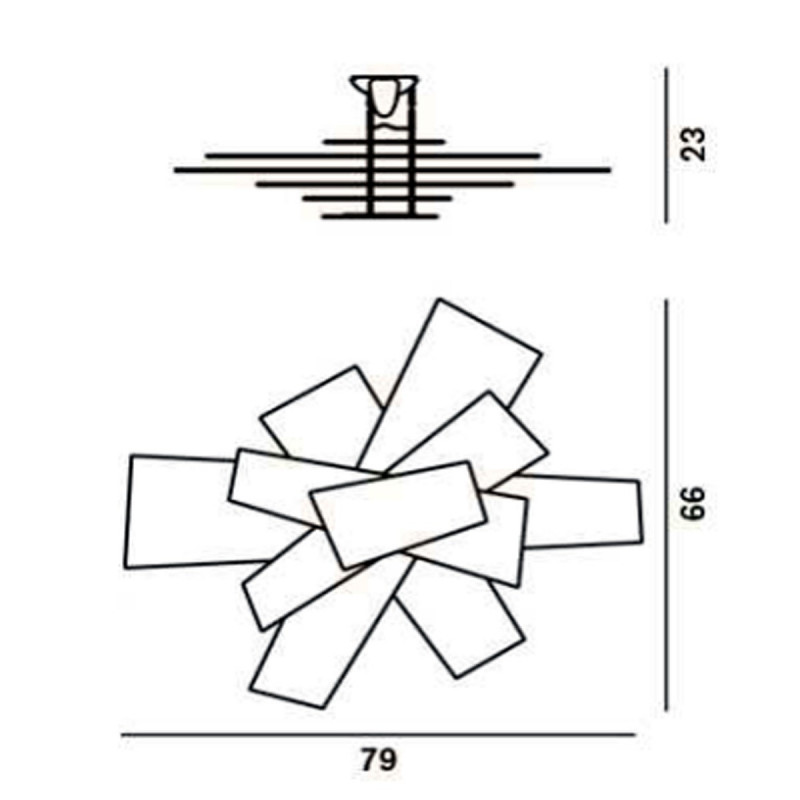 Foscarini Big Bang Parete Soffitto - misure