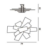 Foscarini Big Bang Parete Soffitto - misure Foscarini Big Bang Parete Soffitto - misure