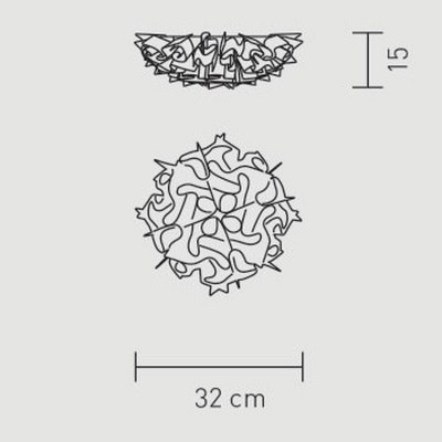 Slamp Veli Mini Plafoniera 32 cm Oro e Rame