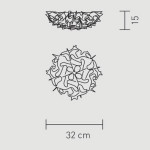 Slamp Veli Mini Plafoniera 32 cm Oro Argento e Rame