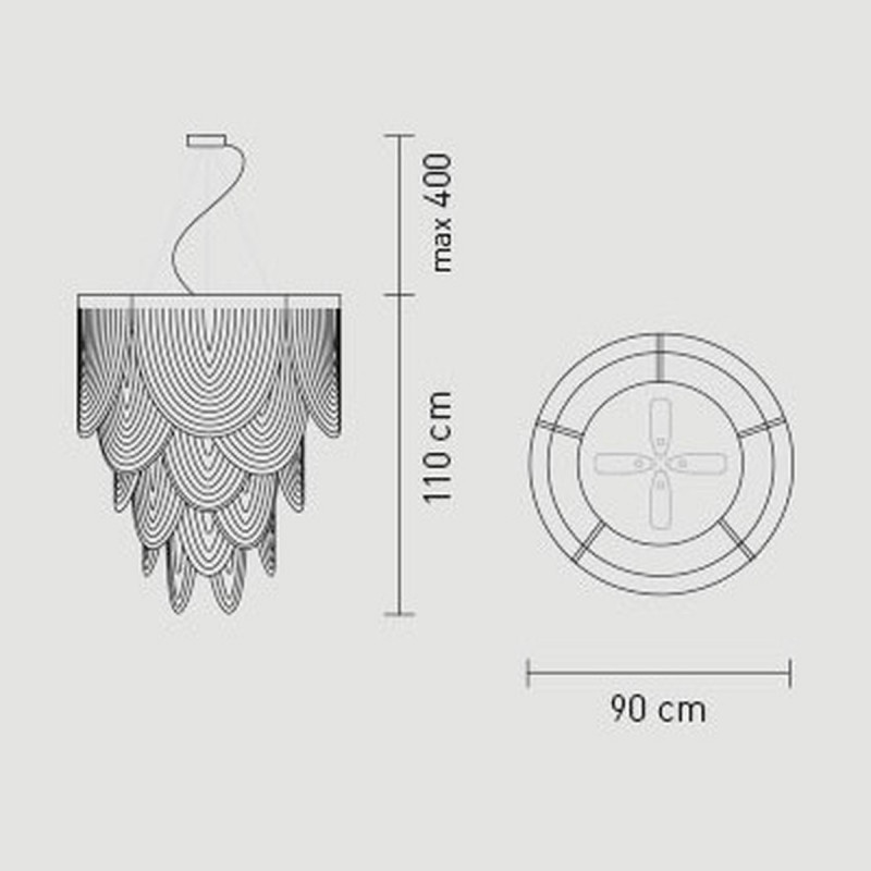 Slamp Ceremony Fumé Lampada a Sospensione 90 cm