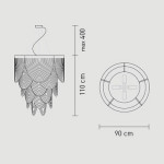 Slamp Ceremony Fumé Lampada a Sospensione 90 cm