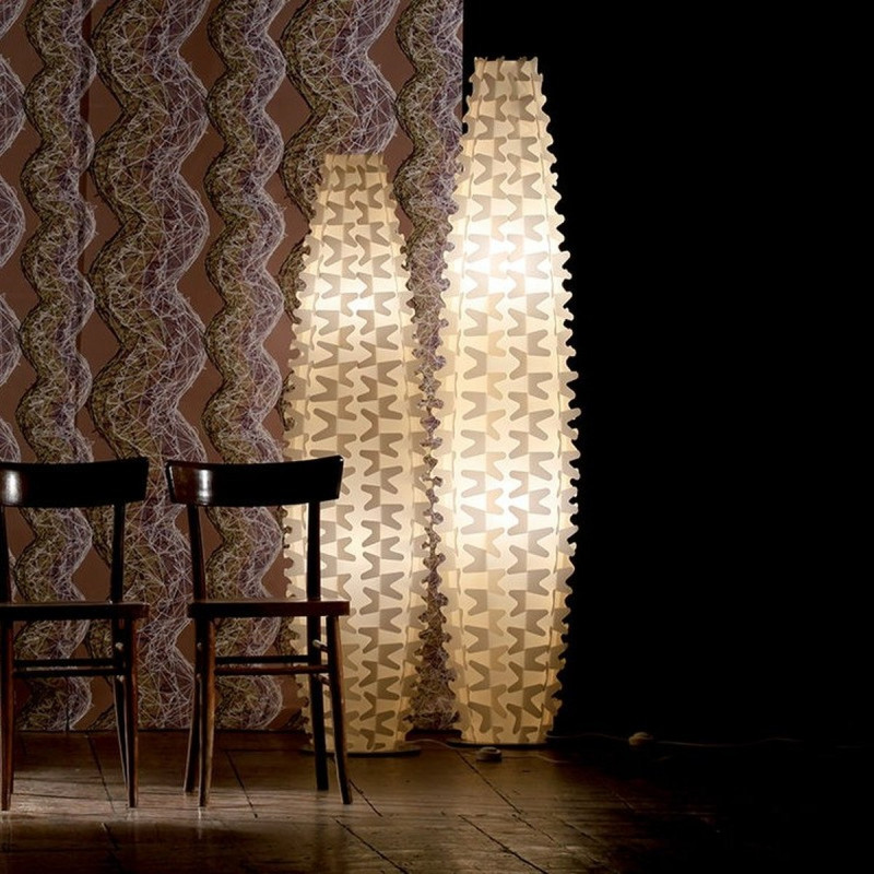 Slamp Cactus XXL Lampada da Terra Oro con Base in Acciaio Inox