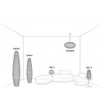 Slamp Cactus XL Lampada da Terra Oro con Base in Acciaio Inox