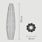 Slamp Cactus XL Lampada da Terra Oro con Base in Acciaio Inox