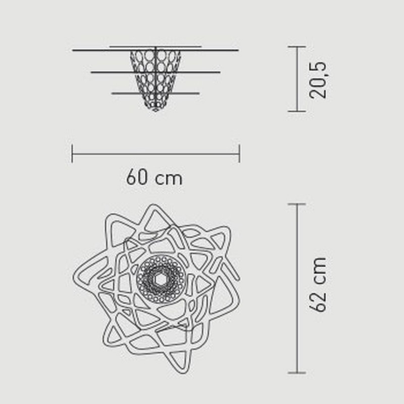 Slamp Aurora Mini Plafoniera 62 cm
