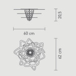 Slamp Aurora Mini Plafoniera 62 cm