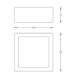 Blok - Applique Quadrata Cromo