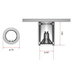 Cilindro In Gesso Da Soffitto H. 10 cm D. 7 cm GU10 LED o Alogena