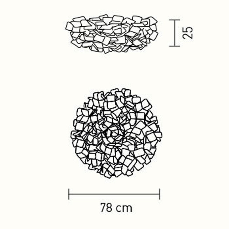 SLAMP CLIZIA LARGE Plafoniera 78 cm Vari Colori Disponibili