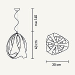 Slamp Goccia Prisma Lampada a Sospensione 30 cm Slamp Goccia Prisma Lampada a Sospensione 30 cm