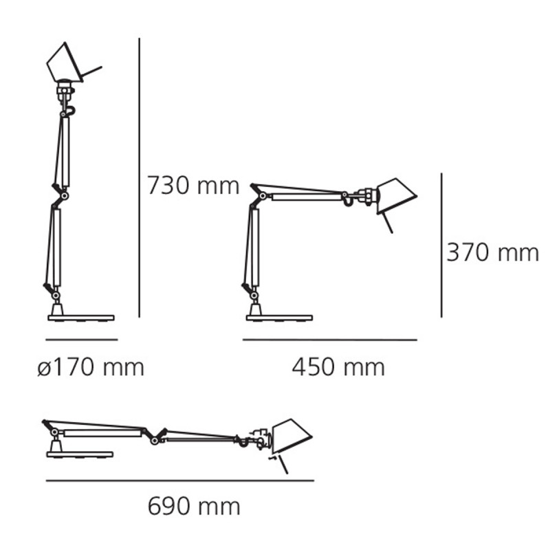 Artemide Tolomeo Micro lampada tavolo studio tecnica