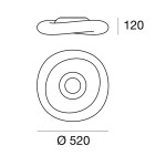 Linea Light MA&DE Mr Magoo Plafoniera Circolare 50 cm 27W LED