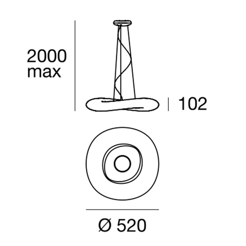 Linea Light MA&DE Mr Magoo Lampada Sospensione 50 cm 27W LED