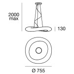 Linea Light MA&DE Mr Magoo Lampada Sospensione 73 cm 44W LED