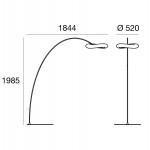 Linea Light MA&DE Mr Magoo Lampada Terra 27W LED con Dimmer