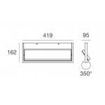 Linea Light MA&DE TABLET Applique LED Orientabile 42 cm 19W