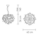 SLAMP VELI Lampada Sospensione 42 cm - scheda misure