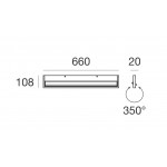 Linea Light MA&DE TABLET W1 Applique LED Orientabile 66 cm 14W