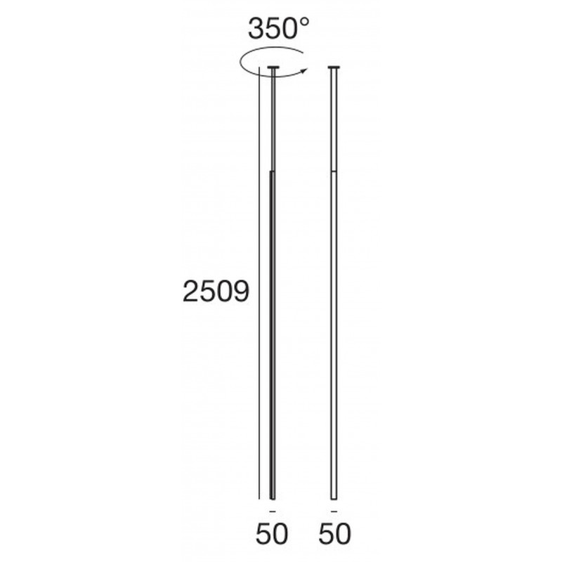 Linea Light MA&DE Xilema Lampada Terra LED a Sospensione con Dimmer