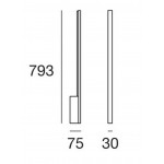 Linea Light MA&DE Xilema Applique LED Verticale